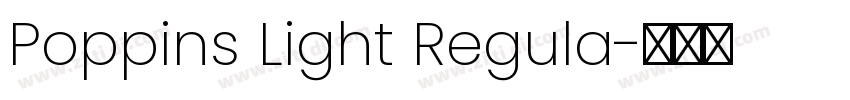 Poppins Light Regula字体转换